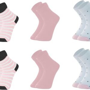 Kit 6 Pares Meias Bebê INFANTIL Mash Recém Nascido Cano Médio Algodão Criança