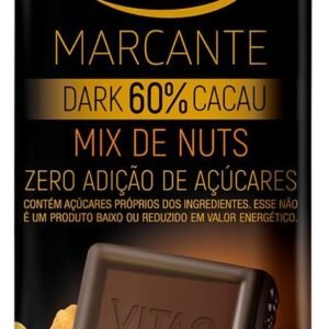 Chocolate Vitão Dark 60% Cacau Mix de Nuts Zero Açúcar 70g