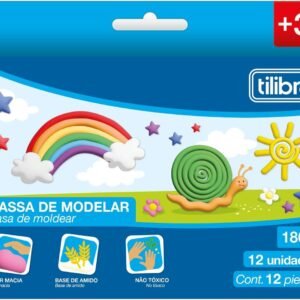Tilibra – Massa para Modelar Macia 180g 12 Cores Académie