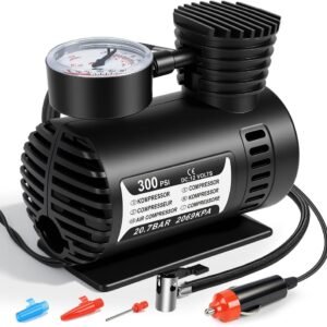 Compressor de Ar Portatil, 12v, 300PSI, Potencia 50w, Mini Compressor de Ar Portatil, Compressor Ar Portátil