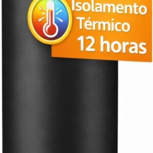 Garrafa Térmica 1L – Aço Inox com Duplo Isolamento a Vácuo, Mantém Bebidas Geladas por 12h (Preta)