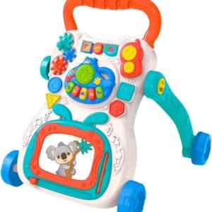 Andador de Empurrar Infantil Brinquedo Educativo com Teclado Musical e Lousa Mágica para Bebê Andador de Empurrar Infantil Brinquedo Educativo com Teclado Musical e Lousa Mágica para Bebê