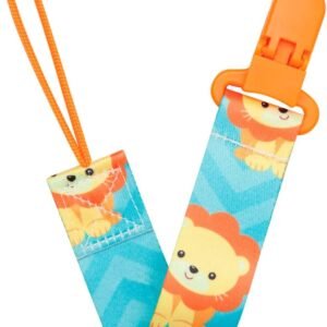 Prendedor de Chupeta Animal Fun Leão Buba Multicolor