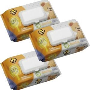 Lenços Umedecidos Toalhinhas ComTampa Kit 3 Pacotes com 140 Unidades Cada