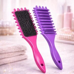 Escova Fitagem Cachos Ondas Premium Profissional Definição Sem Frizz Raquete Wave Mechas Cabelos Cacheados Crespos Ondulados