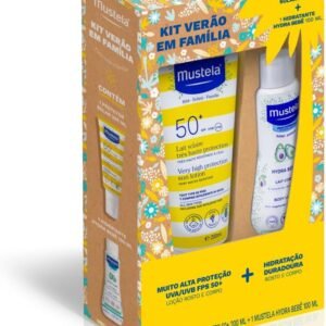 Mustela Kit Verão em Família- Compre Protetor Solar 200ml e Ganhe o Hydra Bebê 100ml – Proteção Solar Fps 50+ e Creme Hidratante Infantil – Feito Com Ativos Natural e Seguros Para Toda Família