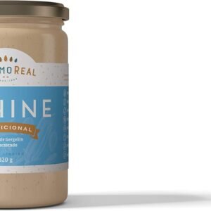 Tahine Tradicional 100% Natural – Sésamo Real – Pasta de Gergelim Descascado Sem Aditivos, Vegana e Rica em Nutrientes e Proteína – Moído em Pedra – 320g