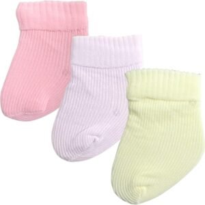 Kit 12 Pares Meias para Bebê Recém-Nascido 0 a 10 Meses Macias Respiráveis Toque Suave Poliamida Conforto Diário Saída de Maternidade Unissex Sortidas Menino Menina Sem Apertar