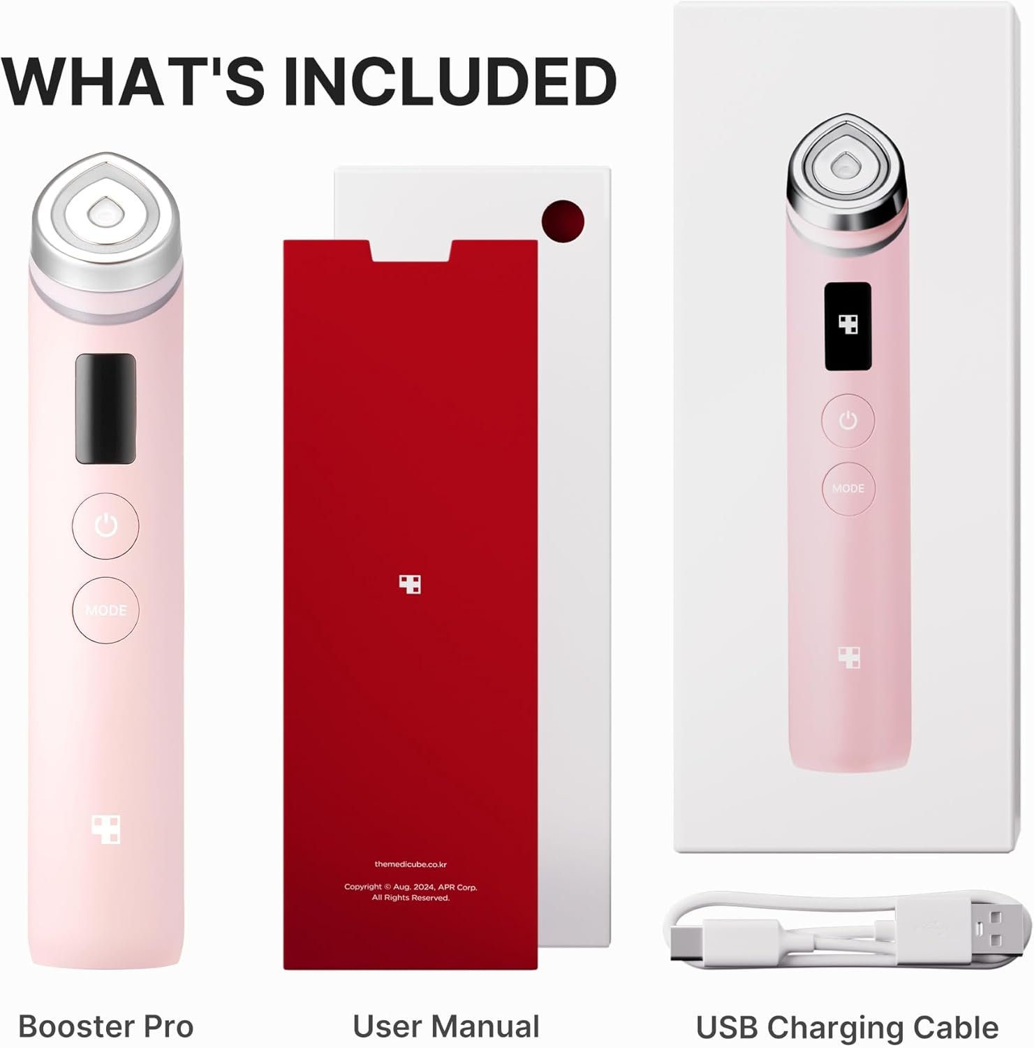 medicube Age-R Booster Pro Pink, Massageador De Beleza Real Glass Glow 6 Em 1, Pele De Espelho, Cuidados Com A Pele Coreana - Imagem 9