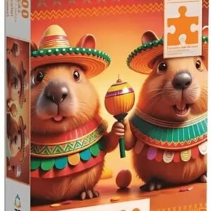 Pais & Filhos – Quebra-Cabeça, 100 Peças, Capivaras Mexicanas