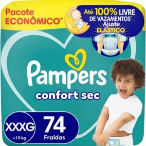 Fralda Pampers Confort Sec Tamanho XXXG 74 Unidades