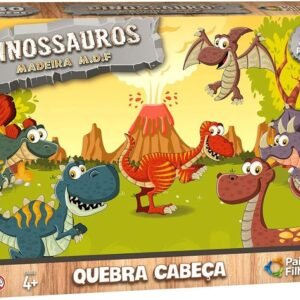 Pais & Filhos – Quebra Cabeça Dinossauros – 30 Pçs – Madeira, Multicor