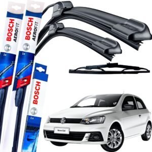Palheta Limpador Parabrisa Bosch Aerofit Par de Palheta Limpadora Dianteiro + Traseiro VW GOL GANCHO 2017 À 2023