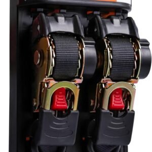 Catraca Retrátil, Par de Cintas Automáticas, 800kg, 25mm x 1,8 m, Gancho Tipo S, Preto