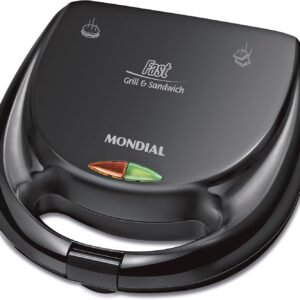 MONDIAL Sanduicheira Fast Grill & Sandwich, Preto, 750W, 220V – S-12