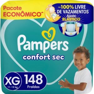 Fralda Pampers Confort Sec Tamanho XG 148 Unidades