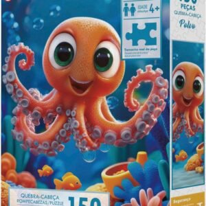 Pais & Filhos – Quebra-Cabeça, 150 Peças, Polvo
