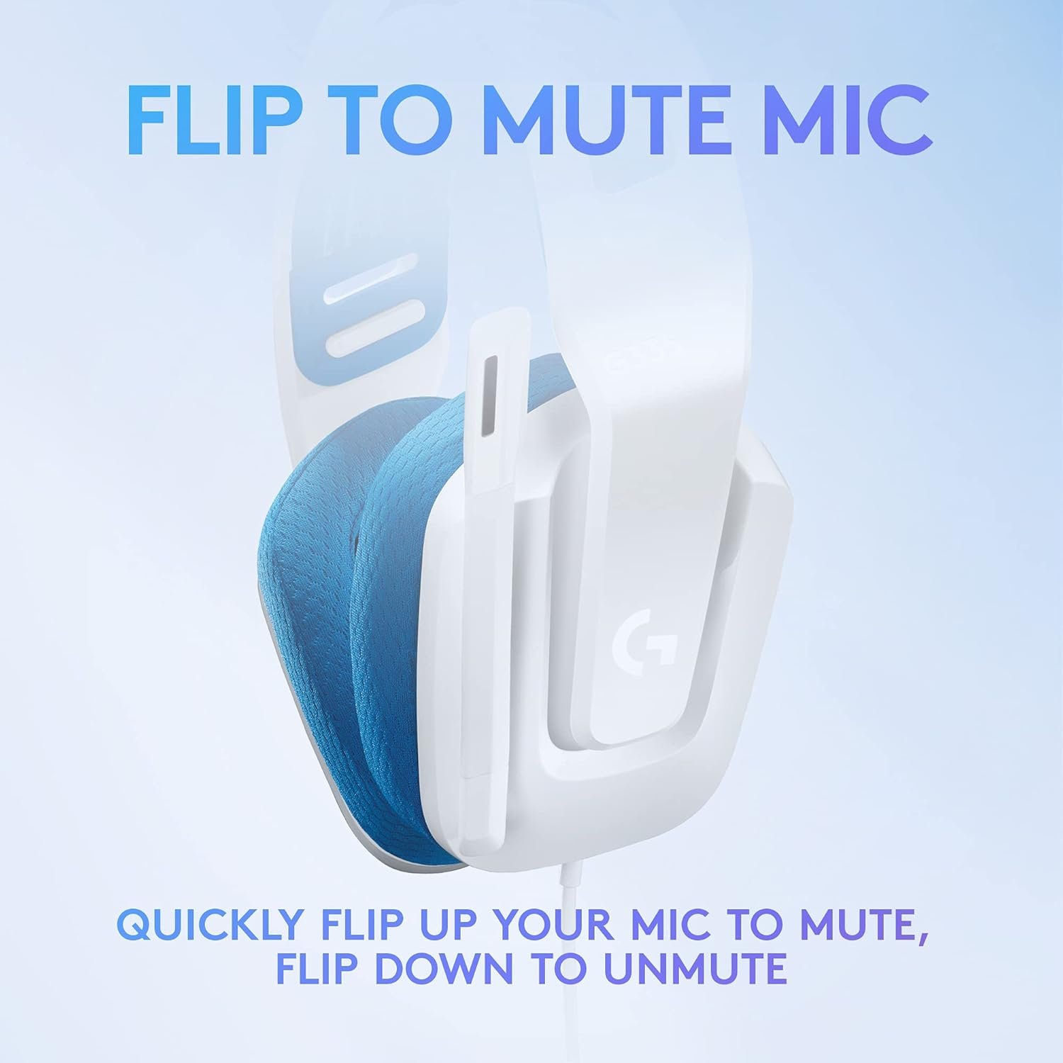 Headset Gamer Logitech G335 com Almofadas com Espuma de Memória, Design Leve e Conexão 3,5mm para PC, PlayStation, Xbox, Nintendo Switch e Mobile - Branco - Imagem 5