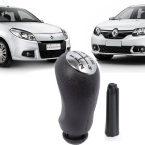 Manopla Bola de Câmbio Renault Logan Sandero Duster Fluence Megane Lente Cromado