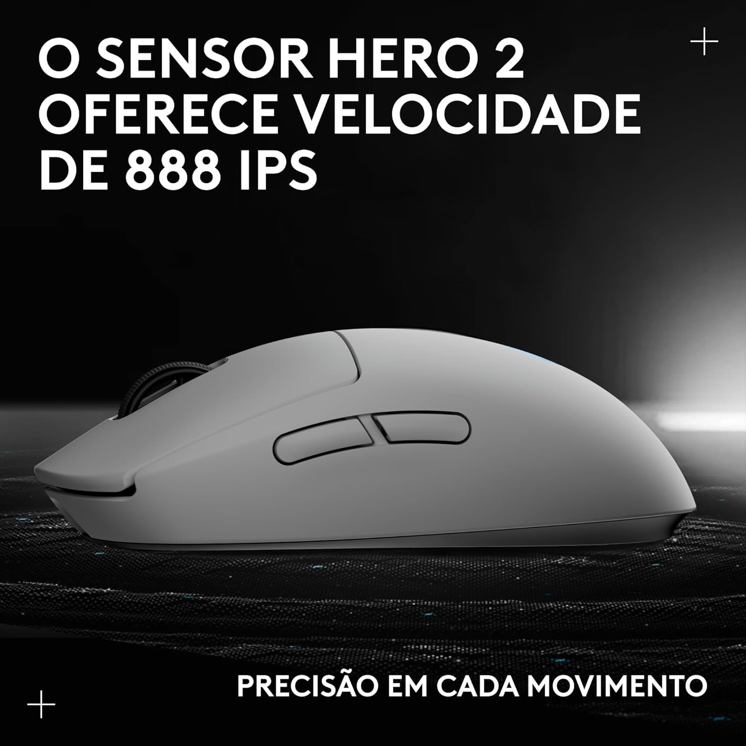 Mouse Gamer Sem Fio Logitech G PRO 2 LIGHTSPEED para Destros ou Canhotos, 4 Botões Programáveis e Removíveis, Sensor Hero 2 44K DPI, Carregamento USB-C, PC/Mac - Branco - Imagem 12