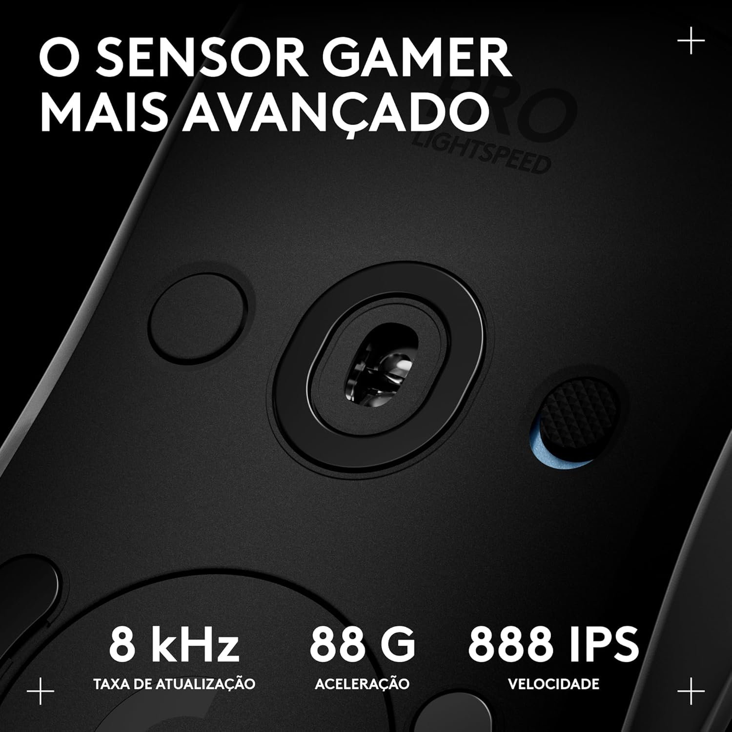 Mouse Gamer Sem Fio Logitech G PRO 2 LIGHTSPEED para Destros ou Canhotos, 4 Botões Programáveis e Removíveis, Sensor Hero 2 44K DPI, Carregamento USB-C, PC/Mac - Branco - Imagem 5