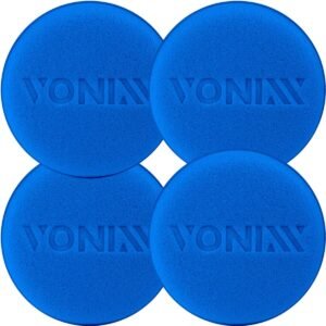 4 Aplicador de Espuma Macia Para Cera Pretinho Selante Revitalizador Hidratante Polidor Massa de Polir Cristalizador