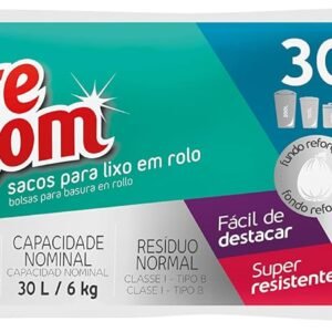 EsfreBom – Saco para Lixo Rolo com 30 Sacos de 30 Litros, Cor Azul, Bettanin
