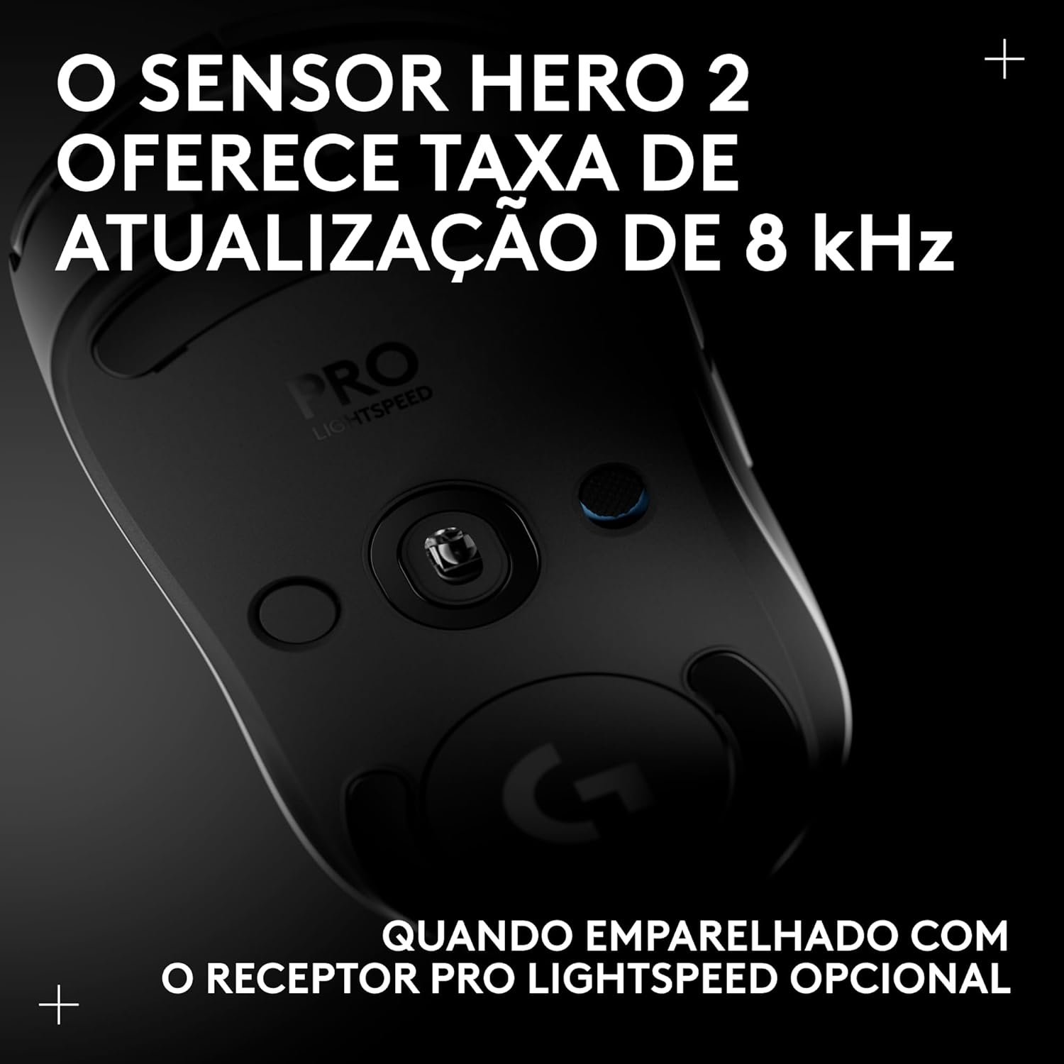 Mouse Gamer Sem Fio Logitech G PRO 2 LIGHTSPEED para Destros ou Canhotos, 4 Botões Programáveis e Removíveis, Sensor Hero 2 44K DPI, Carregamento USB-C, PC/Mac - Branco - Imagem 10
