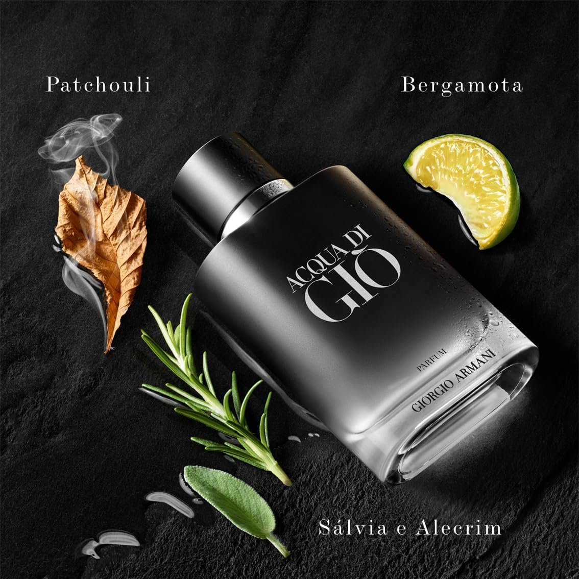 Armani Beauty, Acqua di Giò Parfum, Giorgio Armani, Perfume Masculino, Fragrância Aquática Amadeirada Intensa e Refrescante com Notas de Bergamota, Alecrim, Sálvia e Patchouli - Imagem 3