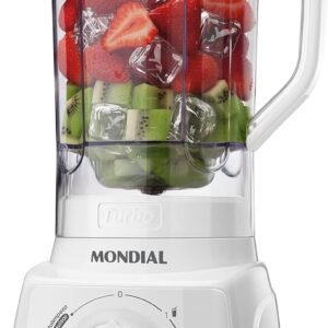 MONDIAL Liquidificador Turbo Power, Branco/Cinza, 550W, 110V – L-99 WG MONDIAL Liquidificador Turbo Power, Branco/Cinza, 550W, 110V – L-99 WG