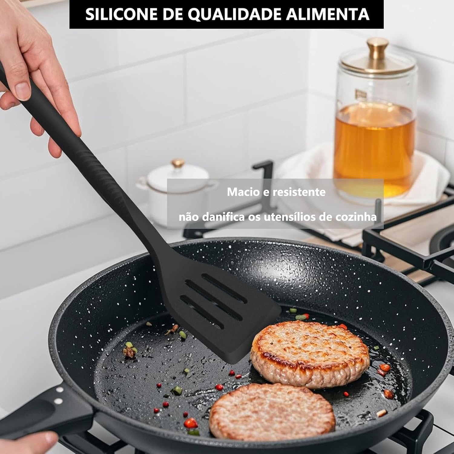 15 Kit Utensílios de cozinha silicone,Utensílios de cozinha Com Ferramentas de cozinha resistentes ao calor com espátula, pinça giratória, colher - Imagem 4