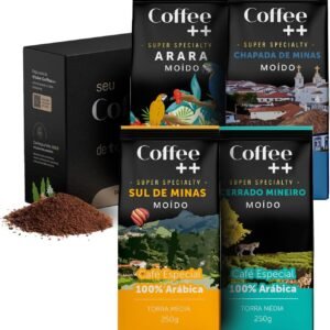 Kit 4 Pacotes Café Especial Torrado e Moído Coffee Mais Fazendas E Arara