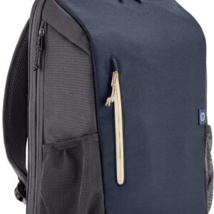 Mochila HP Travel – para Notebook de até 15,6 Polegadas, Multi-compartimentos, Expansível até 21L, com Alças Acolchoadas, Exterior Feito de Materiais Reciclados, Azul (6B8U7AA)