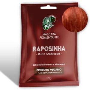 Kamaleão Color – Máscara Pigmentante Semi-Permanente – Cores Vibrantes e Hidratação Intensa – Low Poo, Vegano, Cruelty Free – Sachê 60g – Raposinha