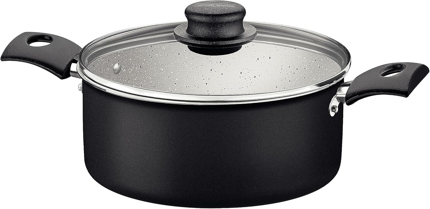 Jogo de Panelas Tramontina Turim em Alumínio com Revestimento Interno e Externo em Antiaderente Starflon Max Preto 10 Peças - Imagem 2