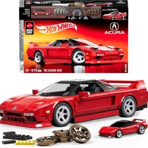 Mattel Brick Shop Hot Wheels Jogo de Construção Elite Acura NSX em escala 1:16 Perfeito para colecionadores