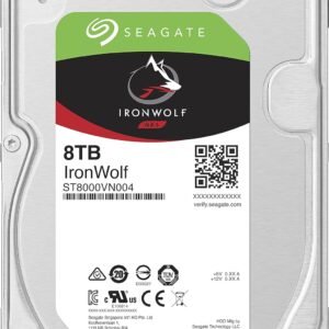 Seagate HD IRONWOLF NAS 8TB 3.5 SATA 7200 RPM 256CACHE, 1″ x 4″ x 5.8″, ST8000VN004