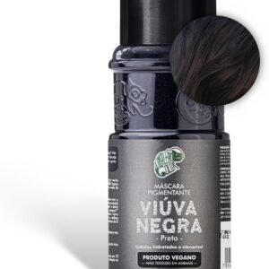 Kamaleão Color – Máscara Pigmentante Semi-Permanente, Viúva Negra – Cores Vibrantes e Hidratação Intensa – Low Poo, Vegano, Cruelty Free – 150ml