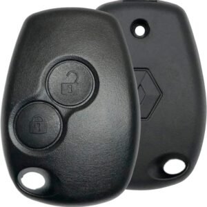 Genérico Kit Capa Carcaça Controle de Chave Logan Sandero Duster Clio 2 Botões Preto