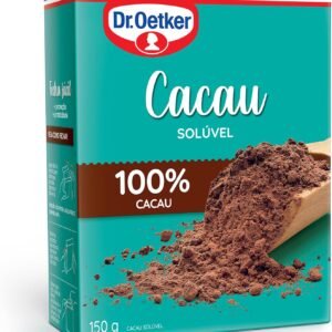 Dr. Oetker Cacau em Pó Solúvel, 100% Cacau, Para Saborosas Receitas de Bolos, Tortas, Brigadeiros e Sobremesas com Chocolate, 150g