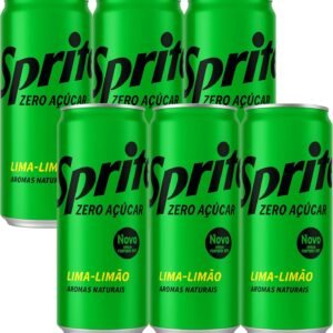 Sprite Zero Açúcar Lata 310ml – Pack com 6 Unidades