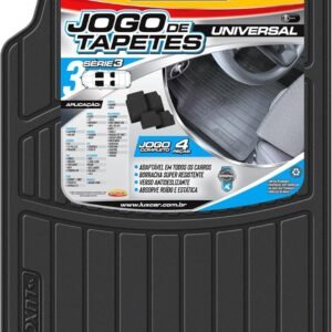Kit de 4 peças, TAPETE BORRACHA UNIVERSAL SÉRIE 3 Luxcar Universal
