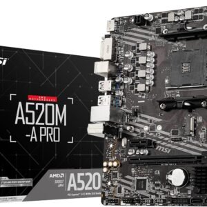 Placa Mãe MSI A520M-A PRO (AM4/2xDDR4/HDMI/DVI-D/M.2/USB 3.2)