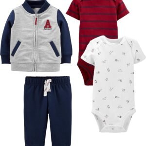 Enxoval Conjunto de jaqueta, calça e body de 4 peças Simple Joys by Carter’sMeninos