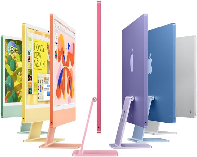 Apple 2024 iMac (de 24 polegadas, Chip M4 da Apple com CPU de 10 núcleos e GPU de 10 núcleos, 16GB Memória unificada, de 256 GB) - Verde - Imagem 2