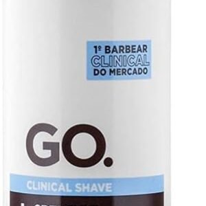 Creme de barbear transparente, clinical, com enzimas cicatrizantes, anti foliculite, pelos encravados e vermelhidão, Go Man