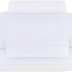 Buddemeyer Jogo de Cama Queen Percal 180 Fios Basic Percalle 100% Algodão Penteado Branco 4 peças