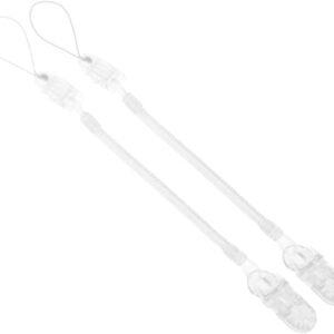 Kit 2 Prendedores de Chupeta Com Mola Bico Para Bebe (Prata)