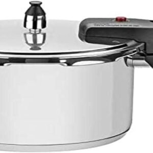 Panela de Pressão Tramontina Brava em Aço Inox com Fundo Triplo 22 cm 6 L Panela de Pressão Tramontina Brava em Aço Inox com Fundo Triplo 22 cm 6 L