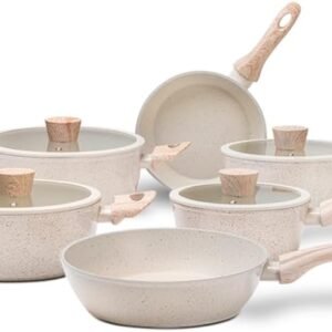 Brinox – Jogo de Panelas 6 Peças Ceramic Life Sirius – Vanilla